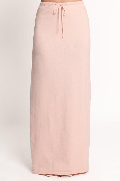 Beatrice Drawstring Waist Maxi Knit Skirt