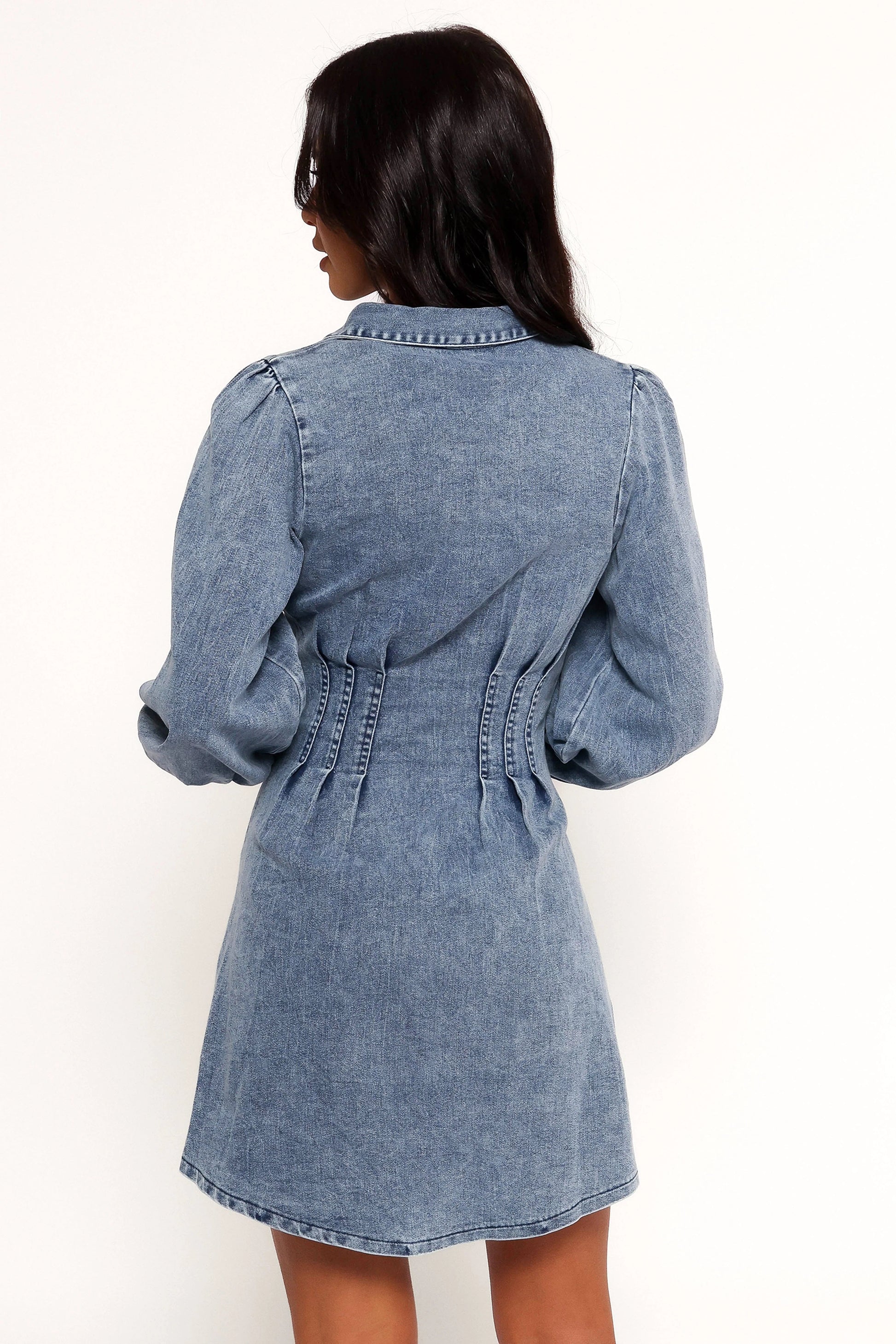 Denim Shirt-Style Mini Dress