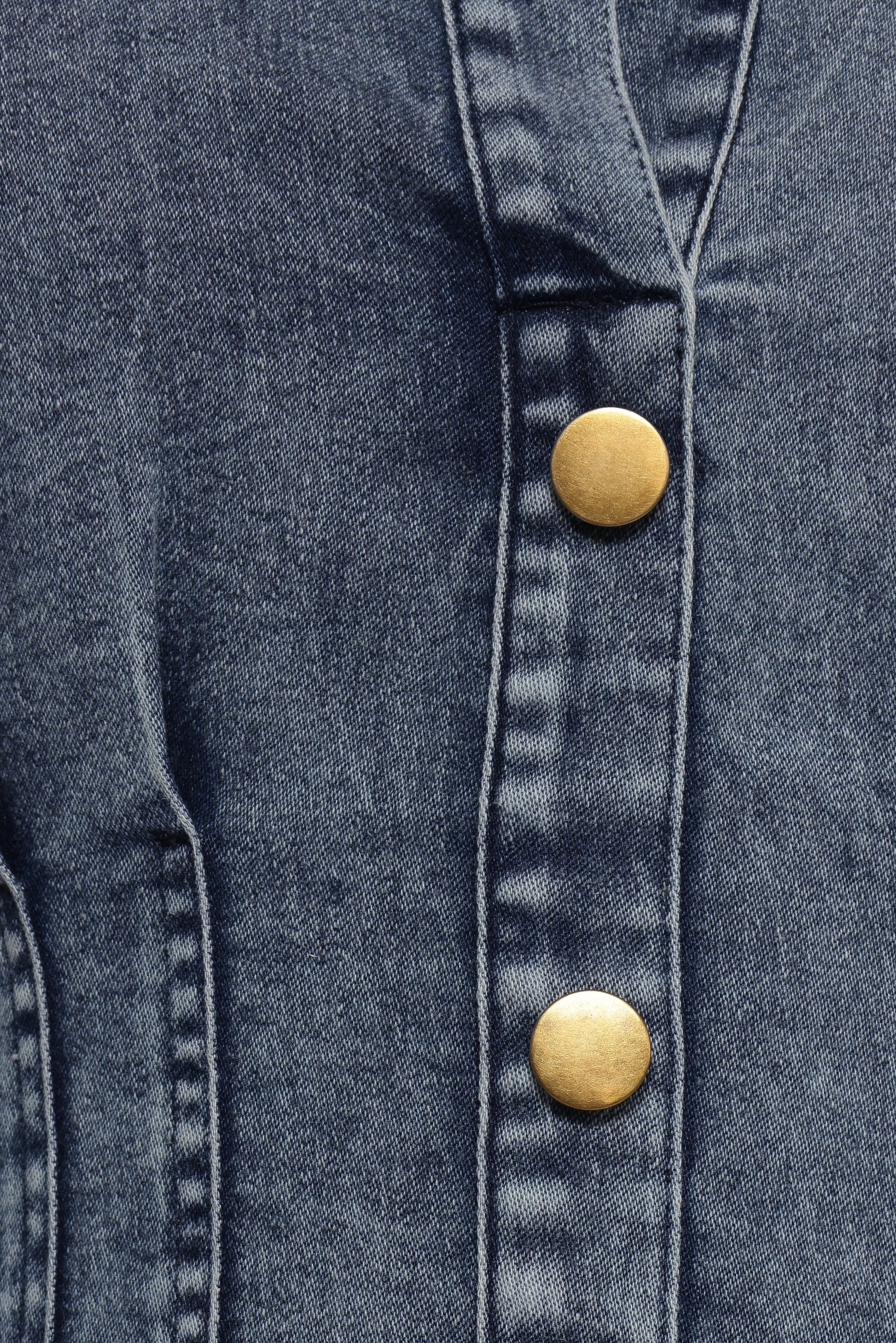 Denim Shirt-Style Mini Dress