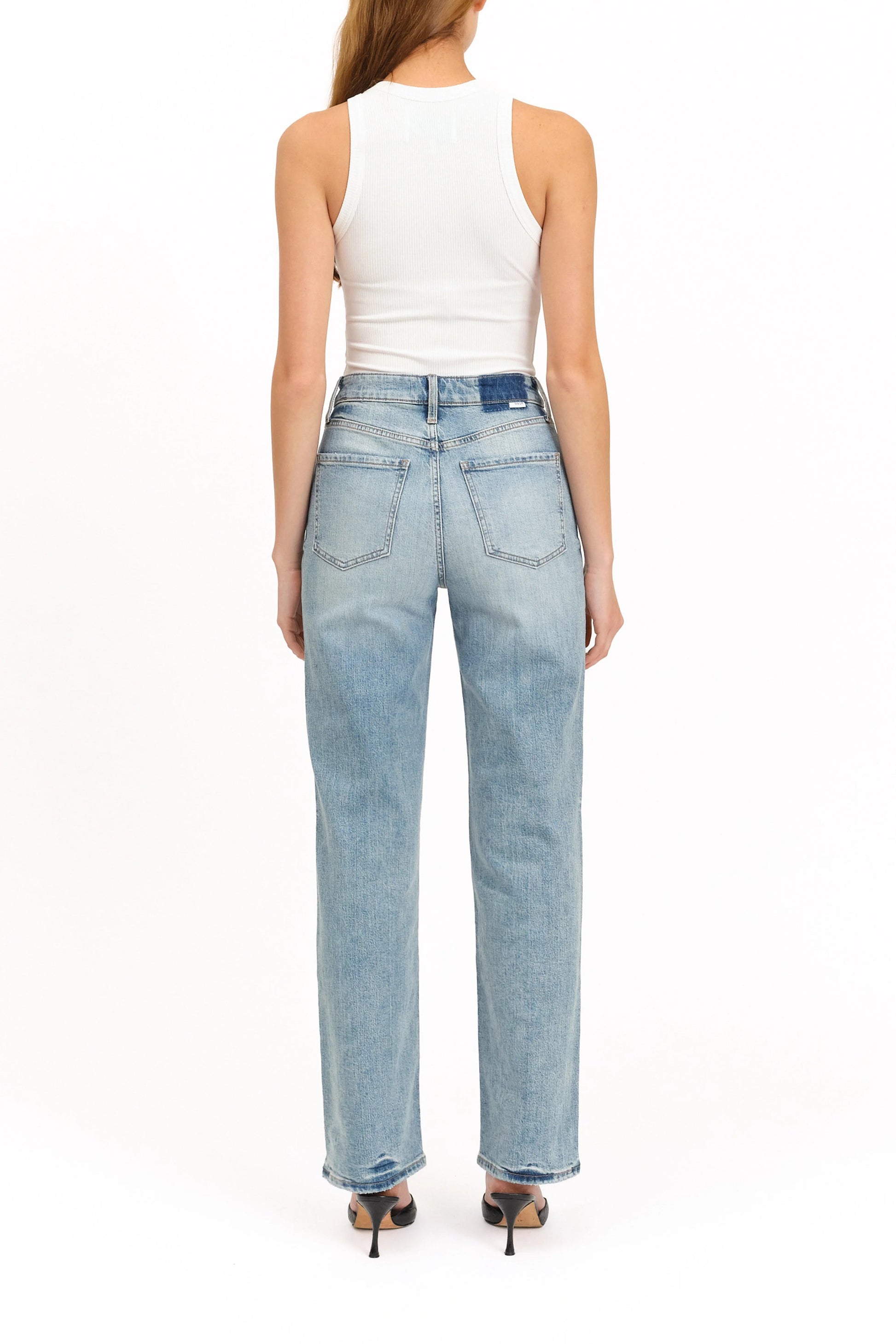Distressed Straight-Leg Vintage Jeans