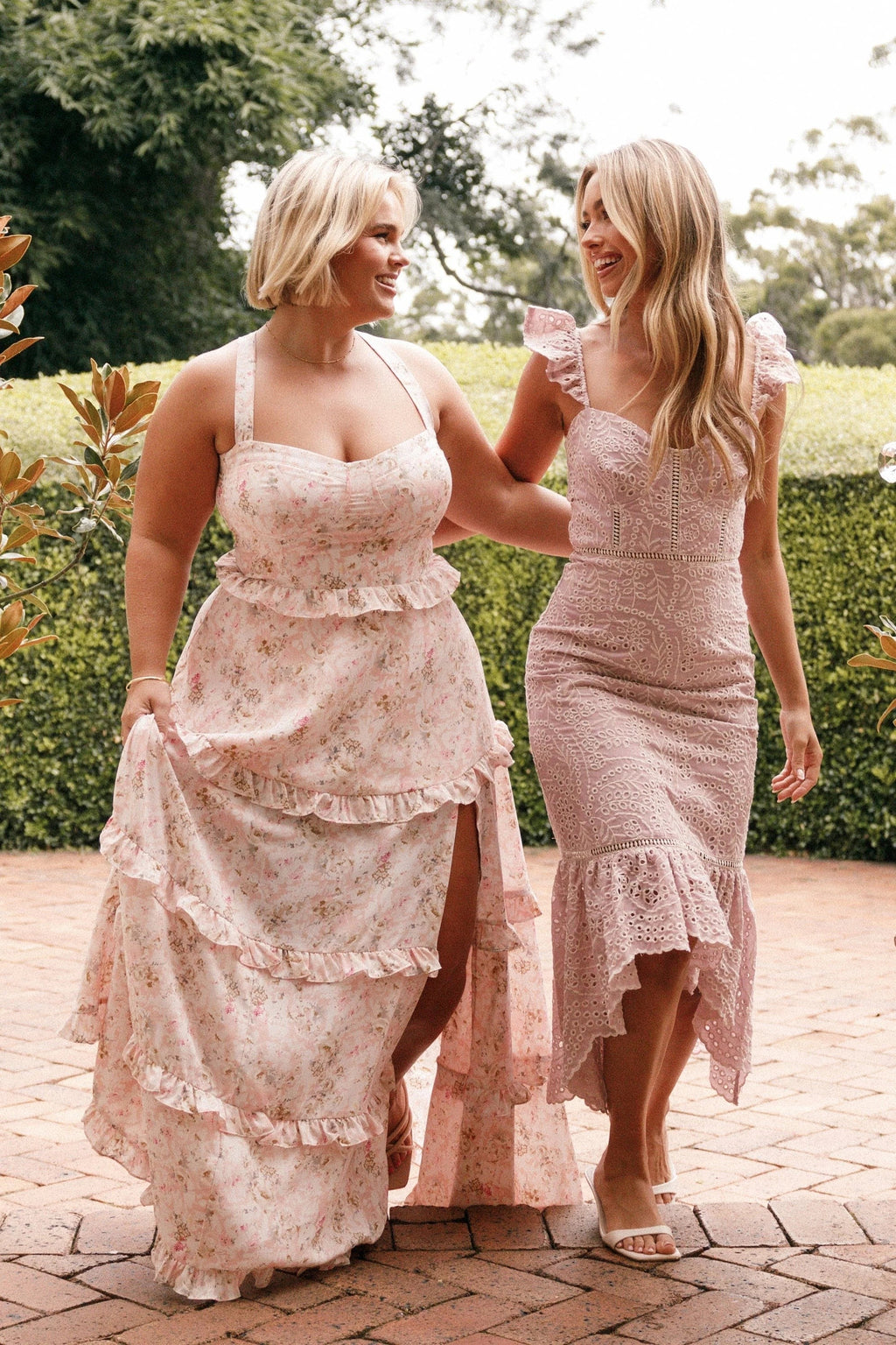 Lace-Up Tiered Maxi Dress