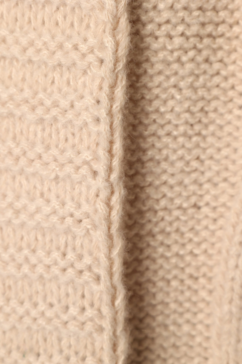 Oatmeal Open-Front Knit Cardigan