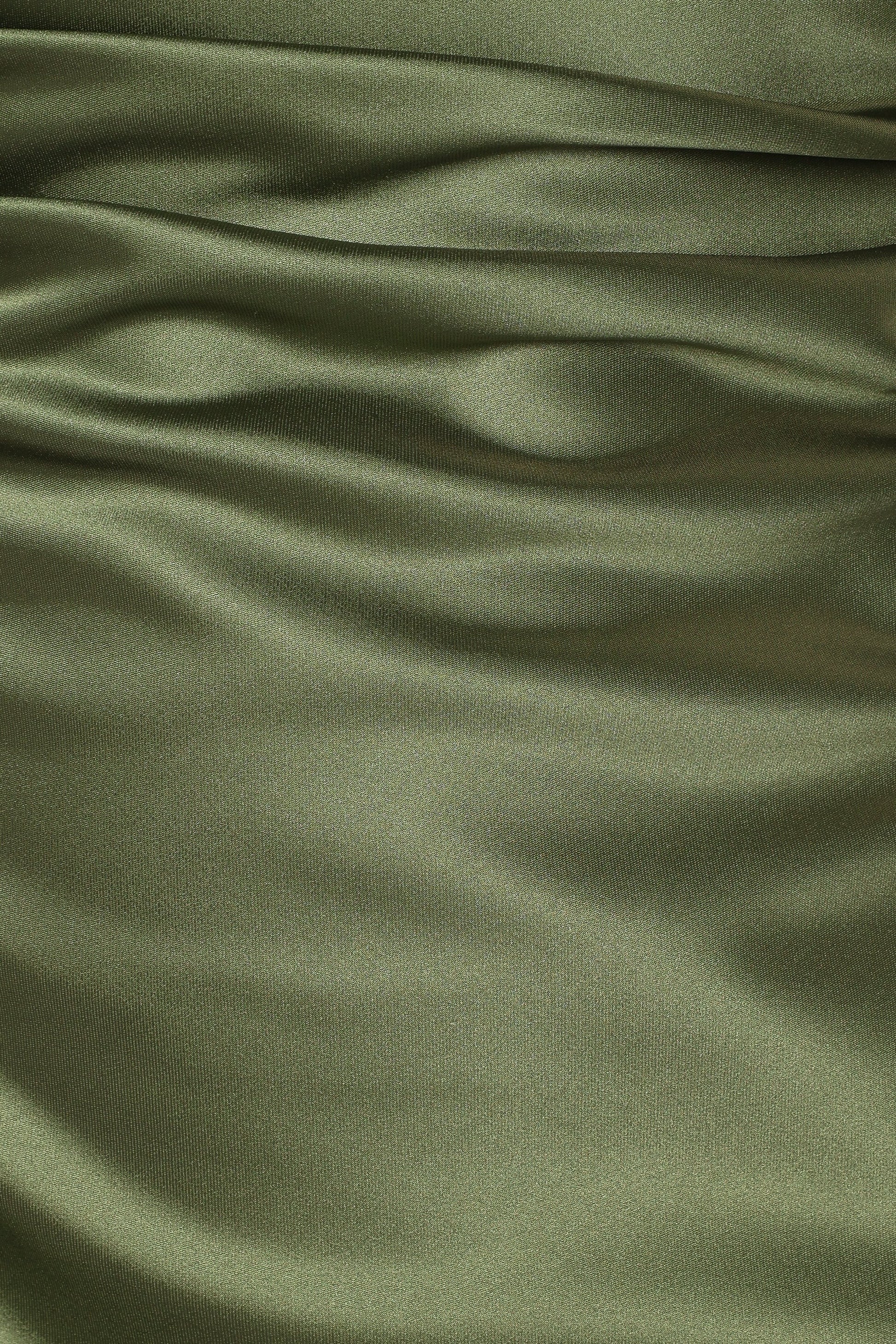 Off-Shoulder Satin Maxi