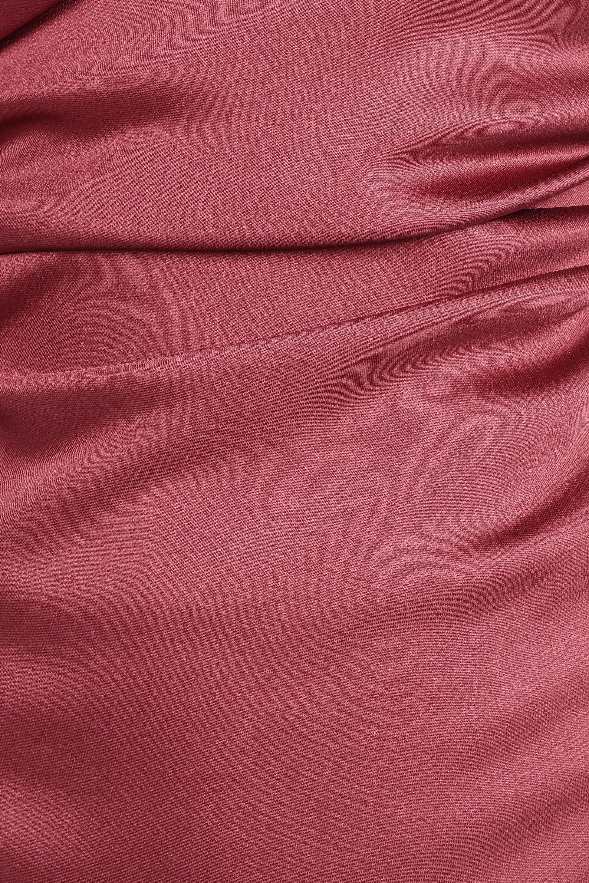 Off-Shoulder Satin Maxi