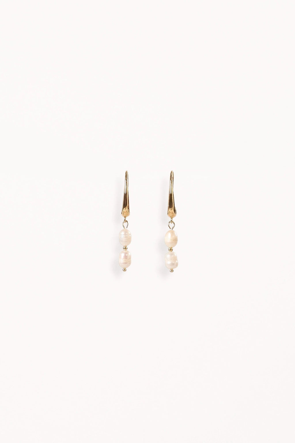 Pearl-Drop Gold-Plated Earrings