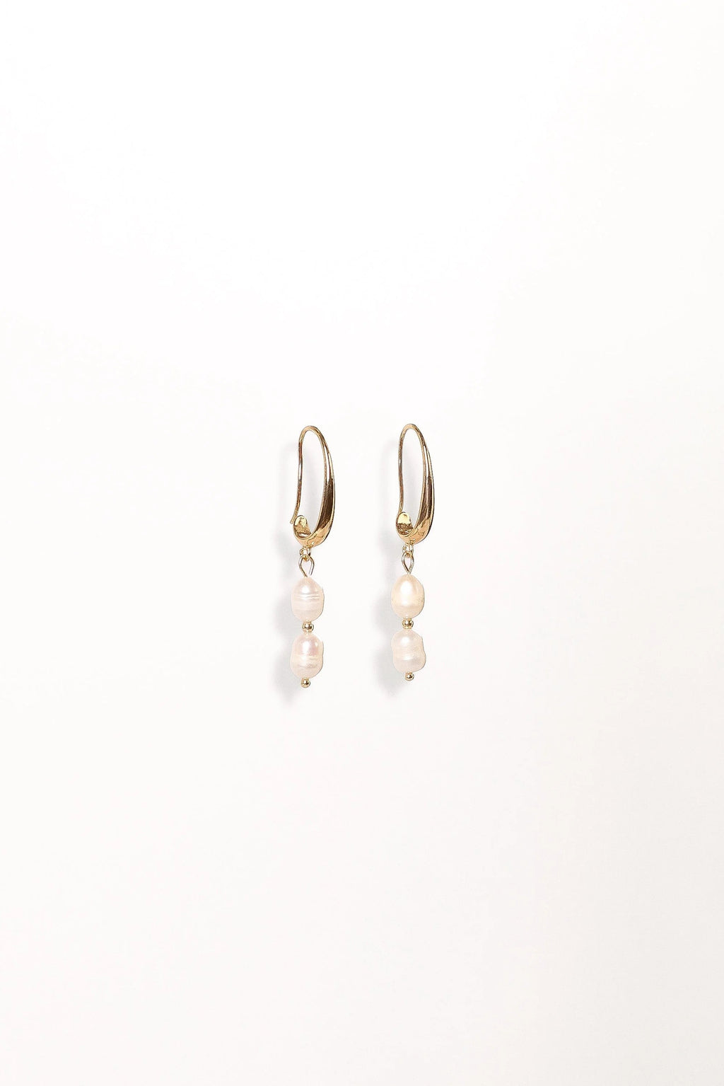 Pearl-Drop Gold-Plated Earrings