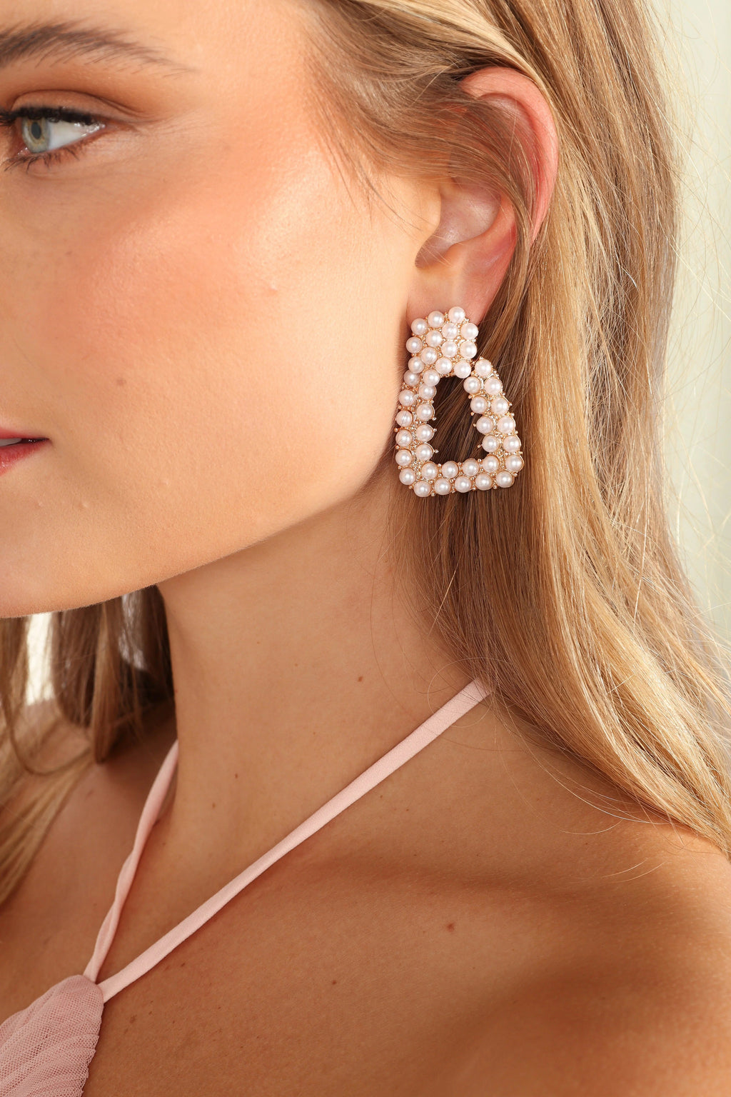 Pearl-Embellished Drop Earrings