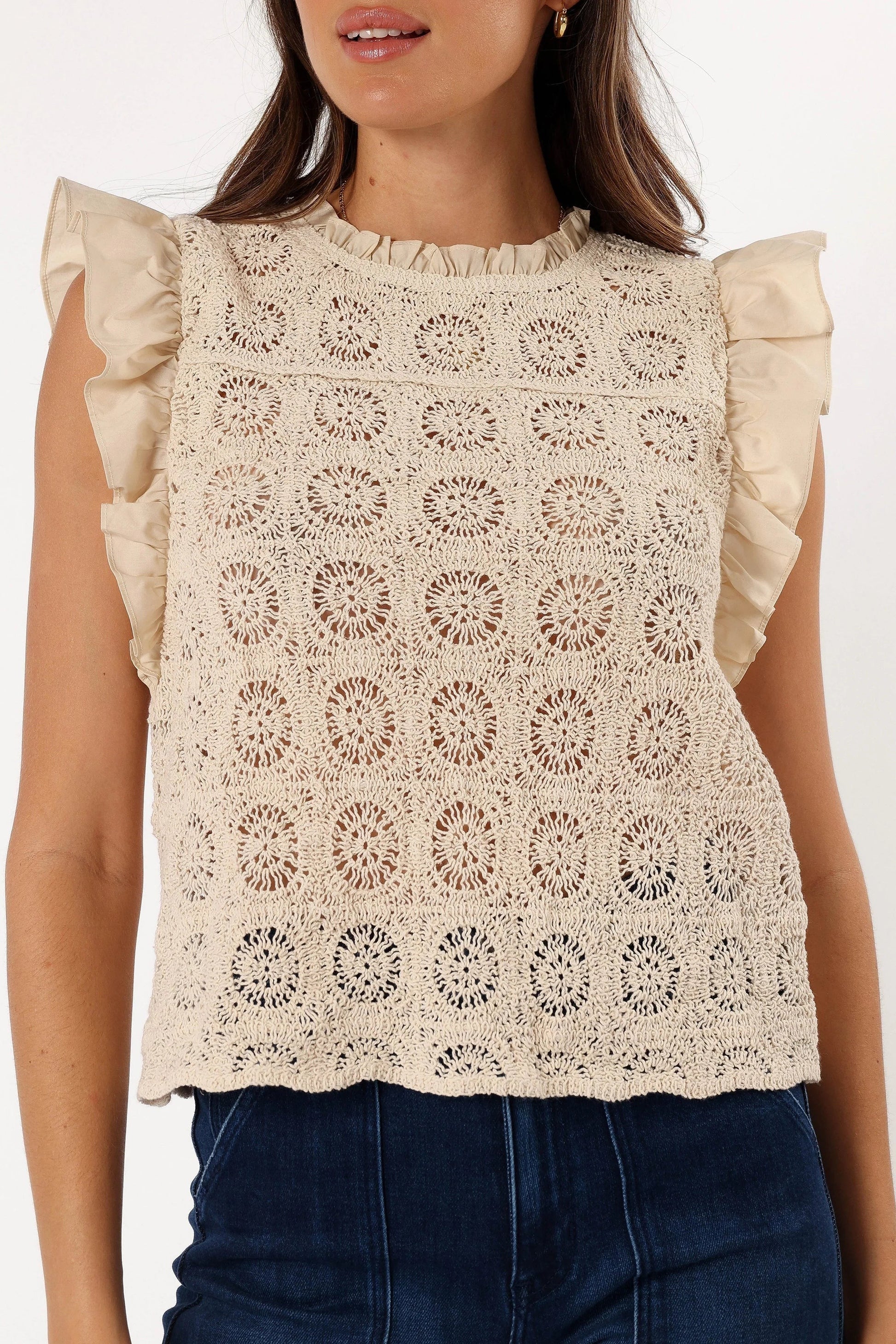 Ruffle Crochet Summer Top
