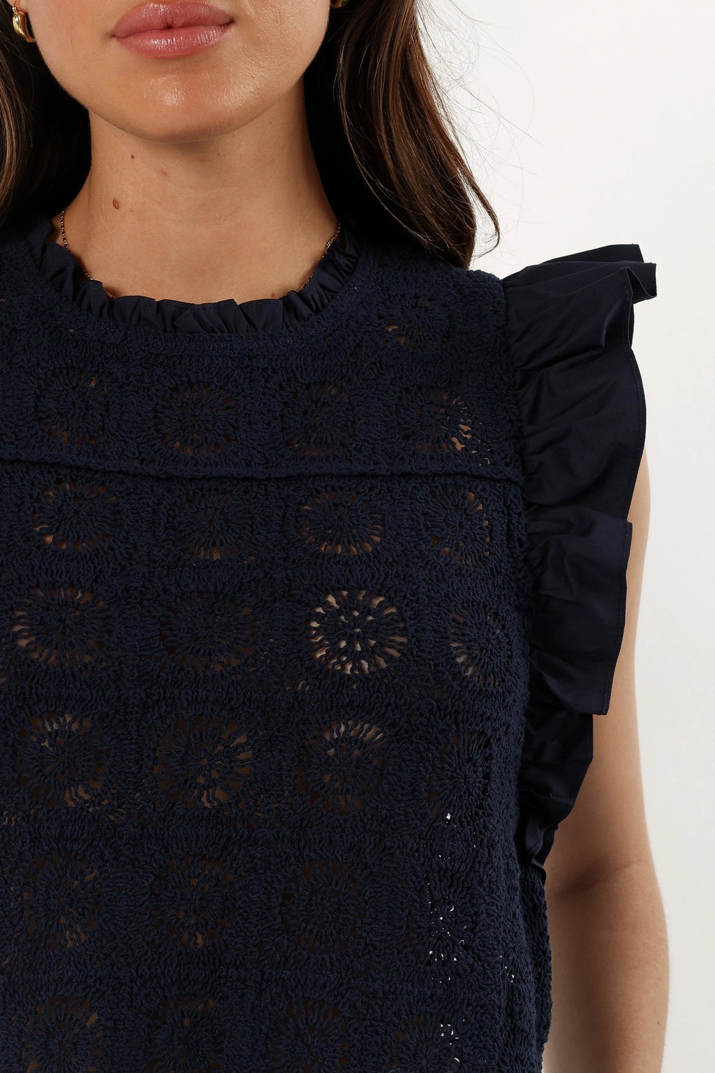 Ruffle Crochet Summer Top