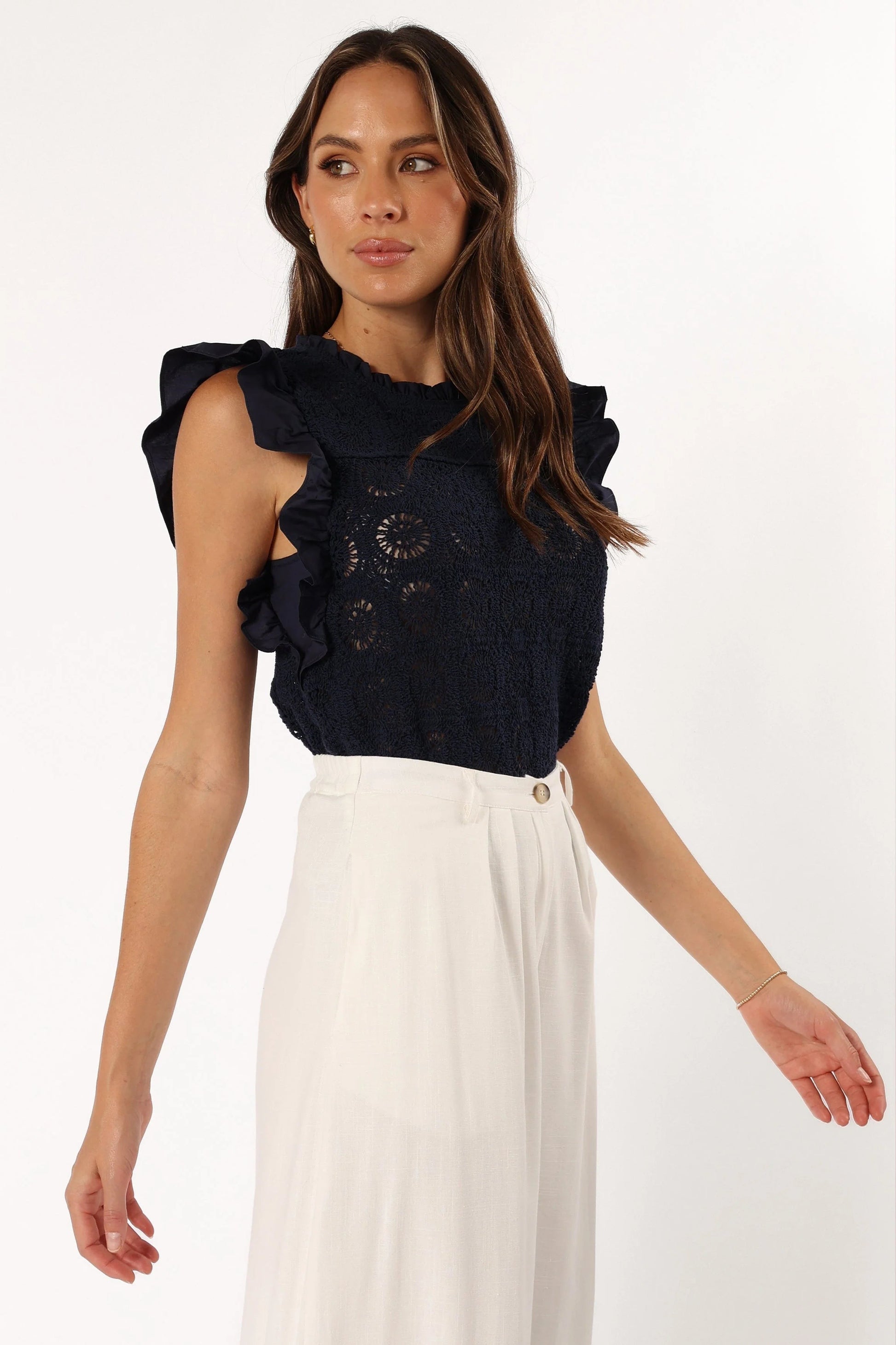 Ruffle Crochet Summer Top