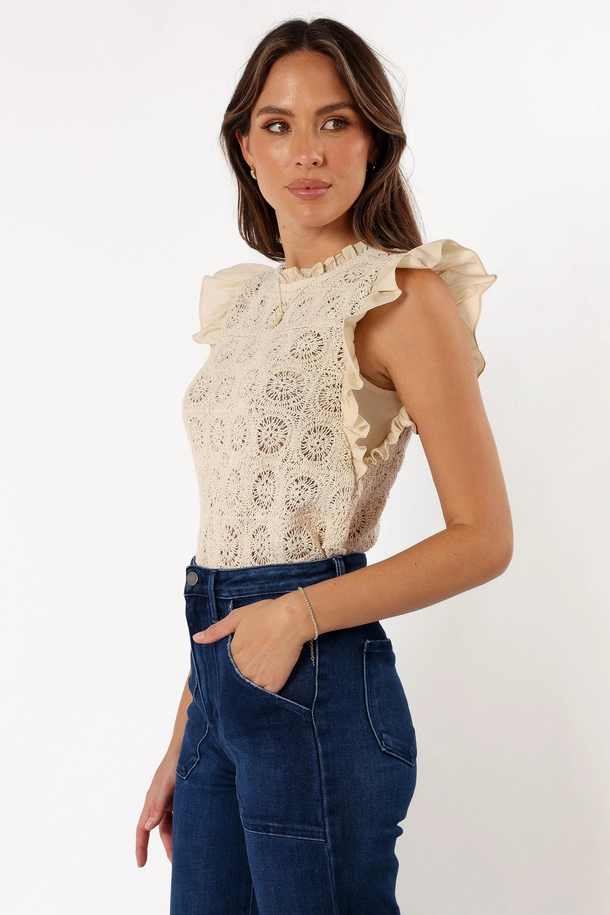 Ruffle Crochet Summer Top