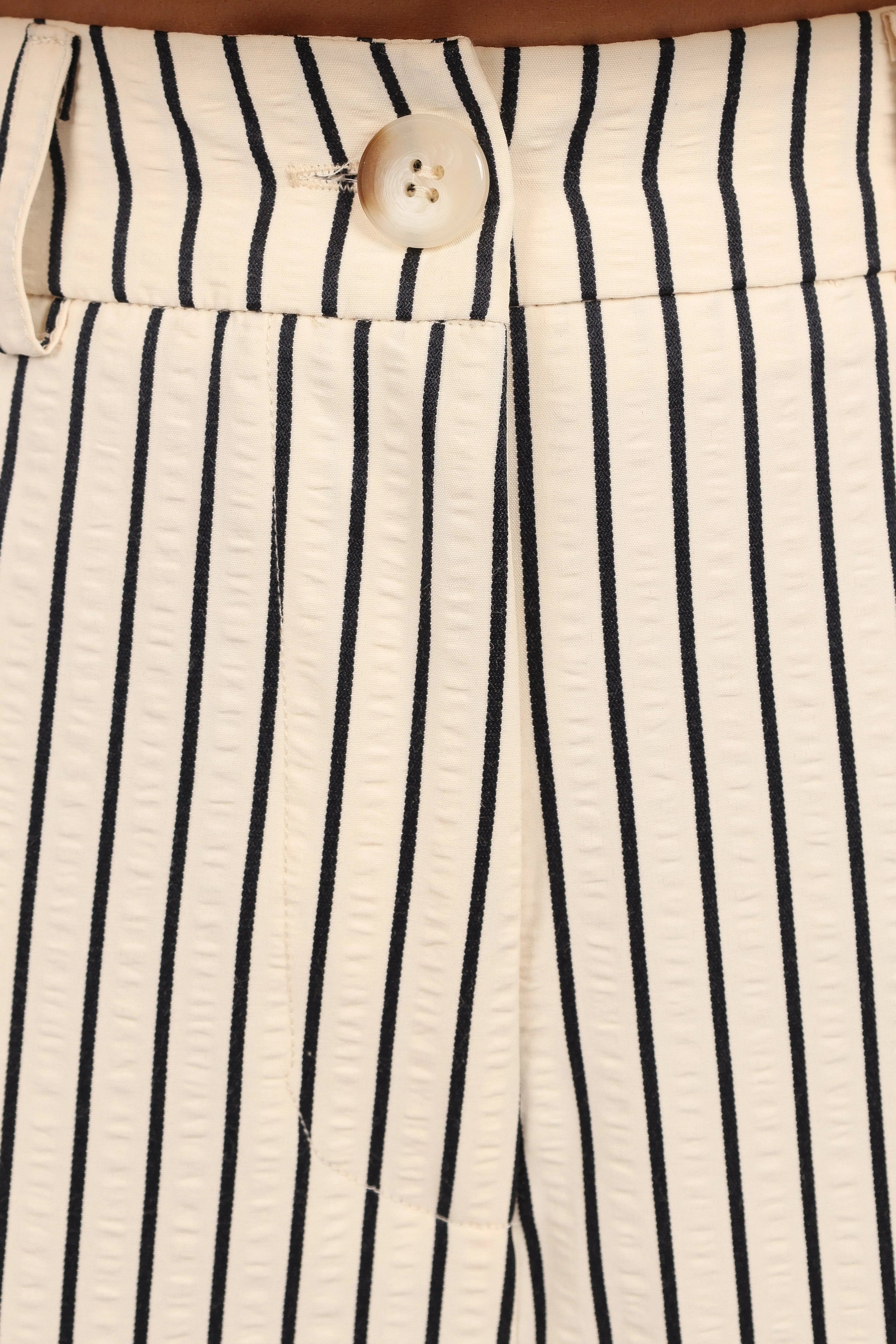 Striped Crop Top & Wide-Leg Pant Set