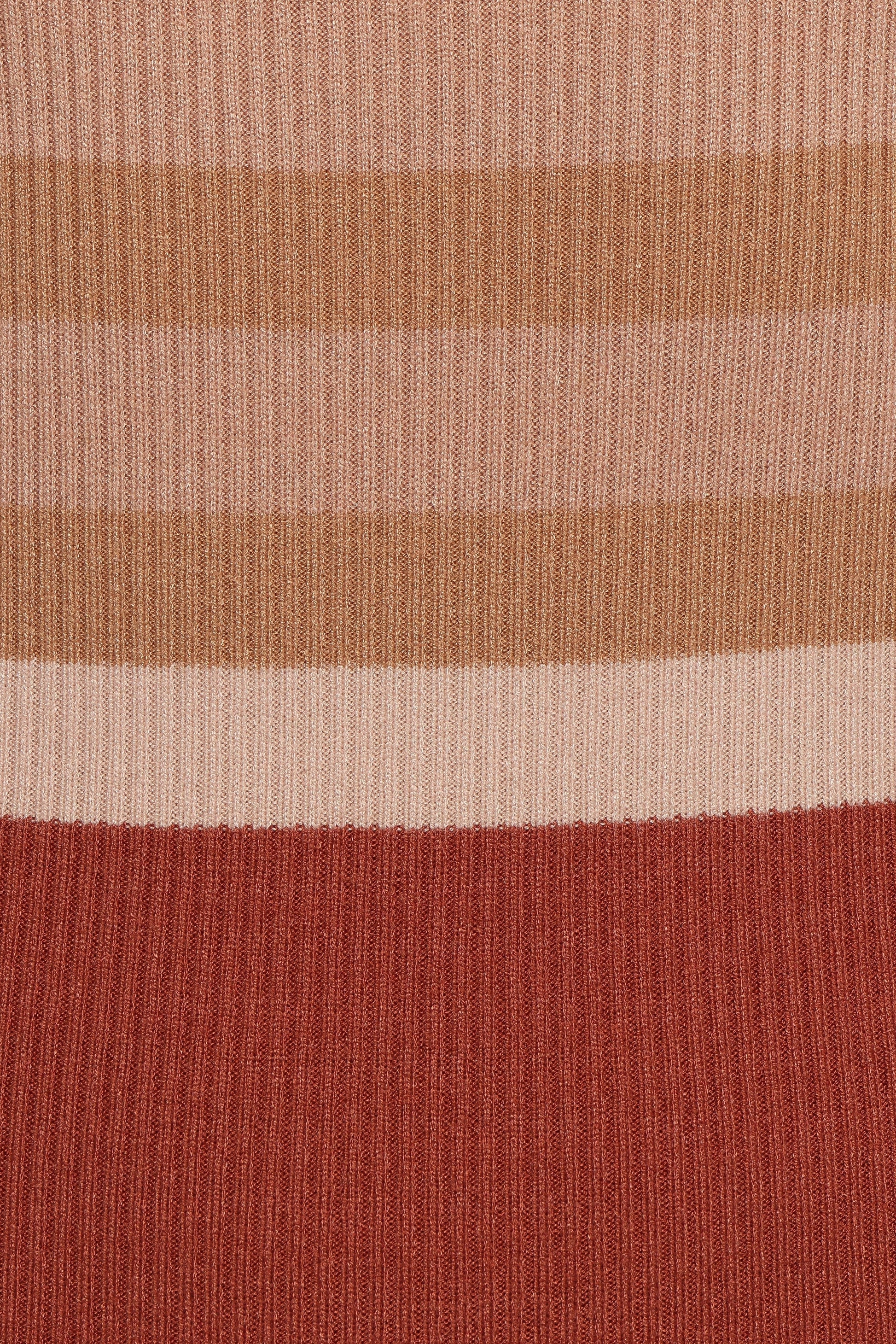 Striped Ribbed Bodycon Midi Dress