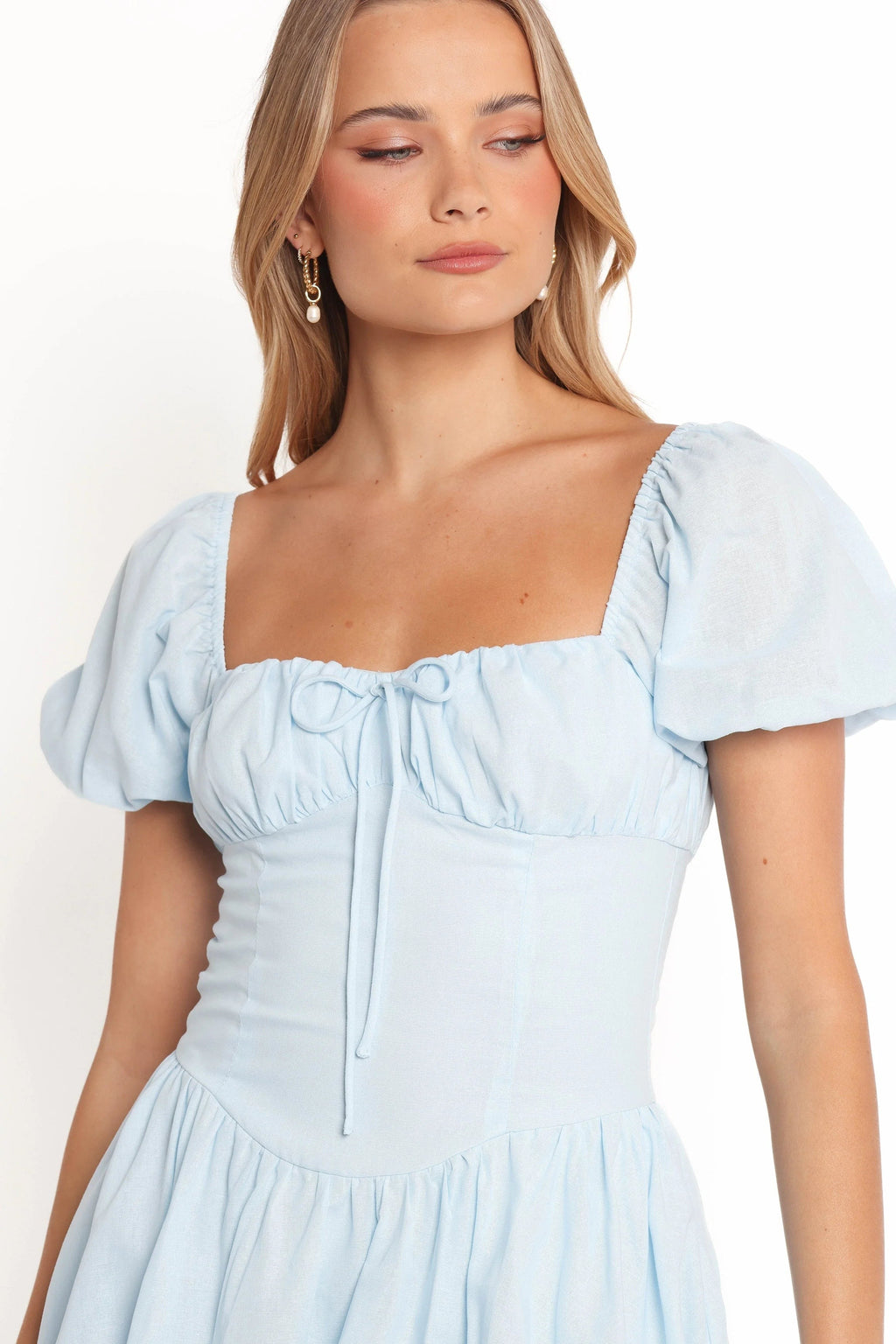 Sweetheart Bubble-Hem Mini Dress