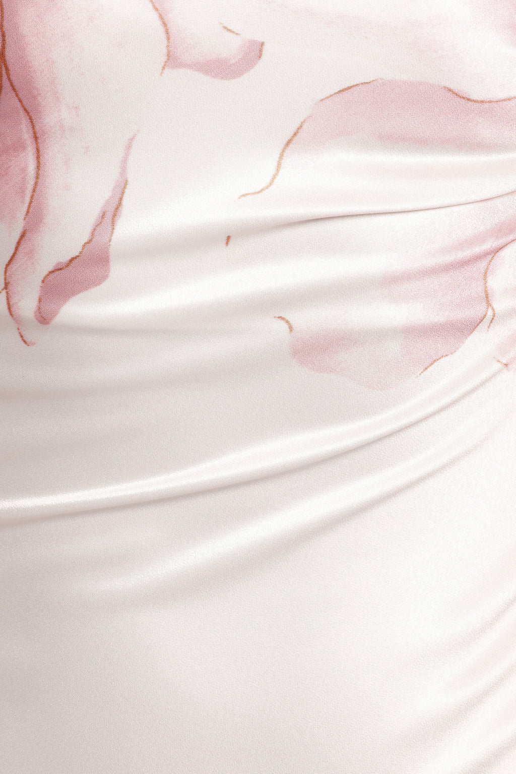 Twist-Halter Floral Satin Maxi Dress